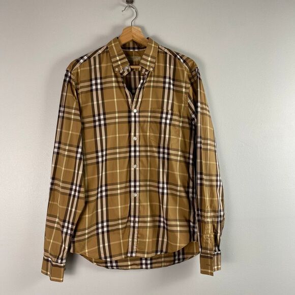 Burberry Brit Men's Nova Check Button-Down Shirt - Size M - Picture 1 of 6